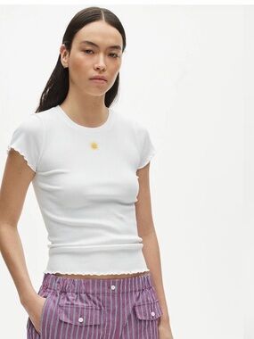 NWT JCrew Ribbed Sunshine Tshirt